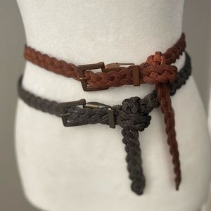 Vintage RARE GOT Antiqued Metal Rabanne Gladiator Chainmail mesh Braided Belts